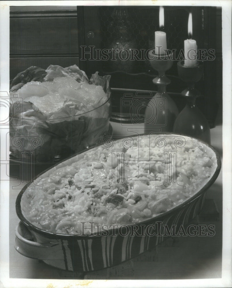 1972 Press Photo Pineapple Tidbits Add Flavor &amp; Texture - Historic Images