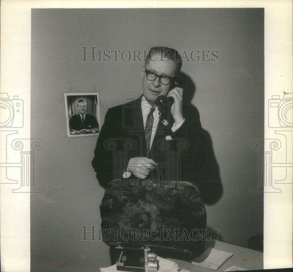 1964 James Rutherford Otto Kerner Carpetbag - Historic Images