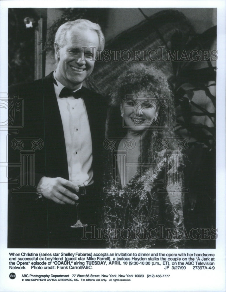 1990 Shelley Fabares Mike Farrel Coach - Historic Images