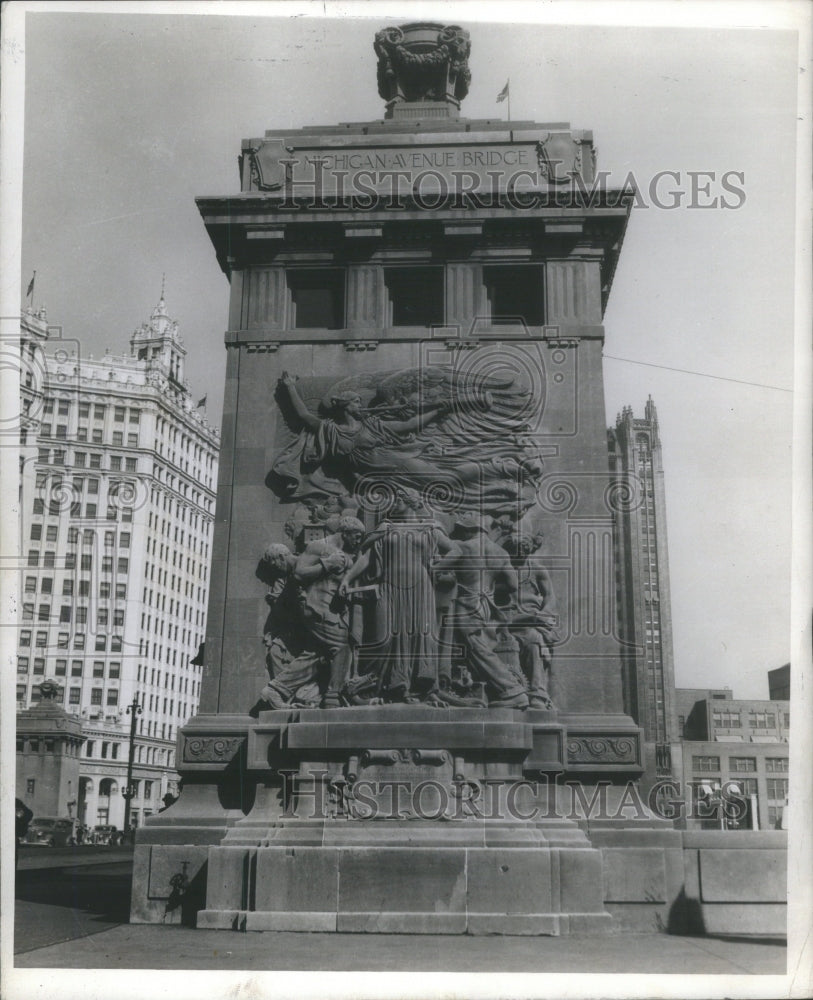 1943 Regeneration Sculpture Michigan Avenue-Historic Images