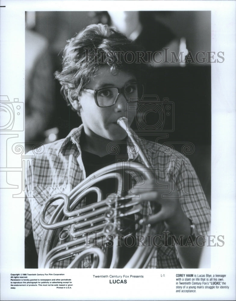 1986 Press Photo Corey Ian Haim Canadian Actor Lucas - Historic Images