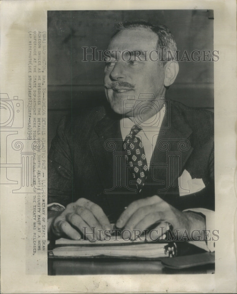 1949 Acheson US secretary state dean treaty-Historic Images