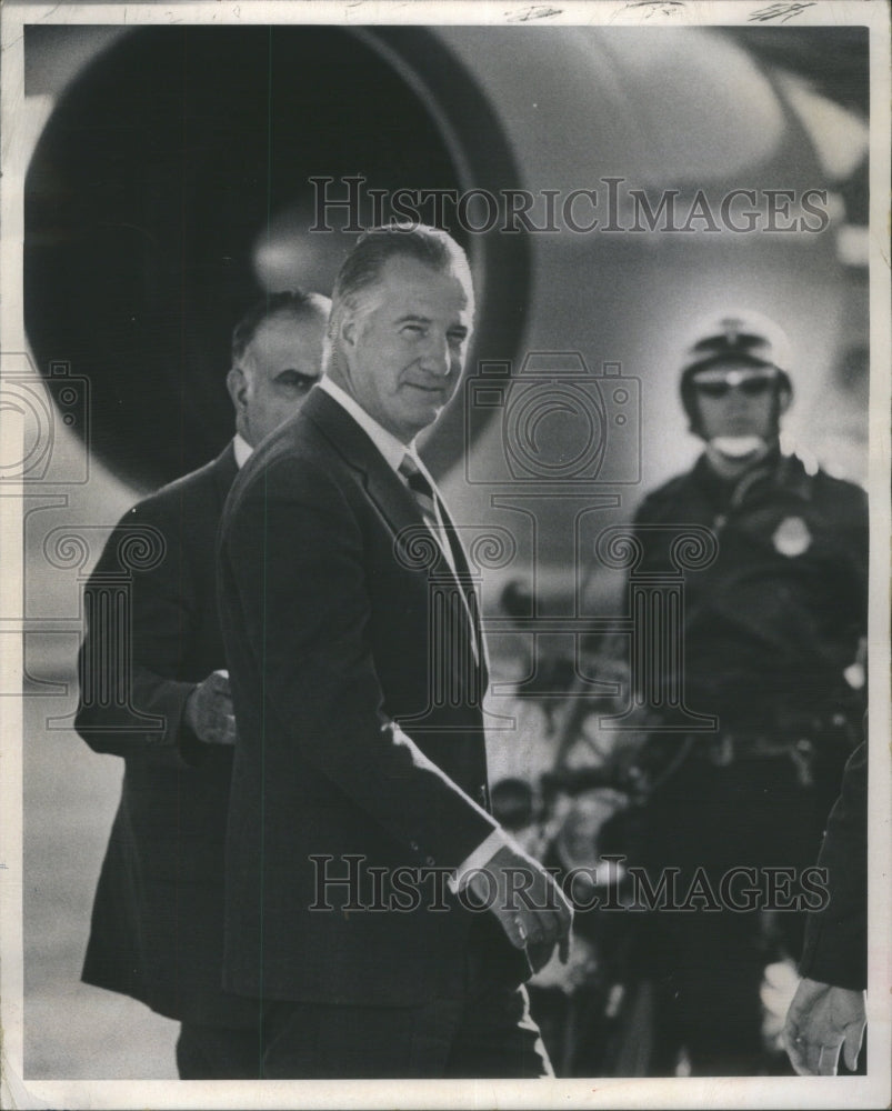 1971 Press Photo Vice President Agnew Colorado Jetliner- RSA23709 - Historic Images