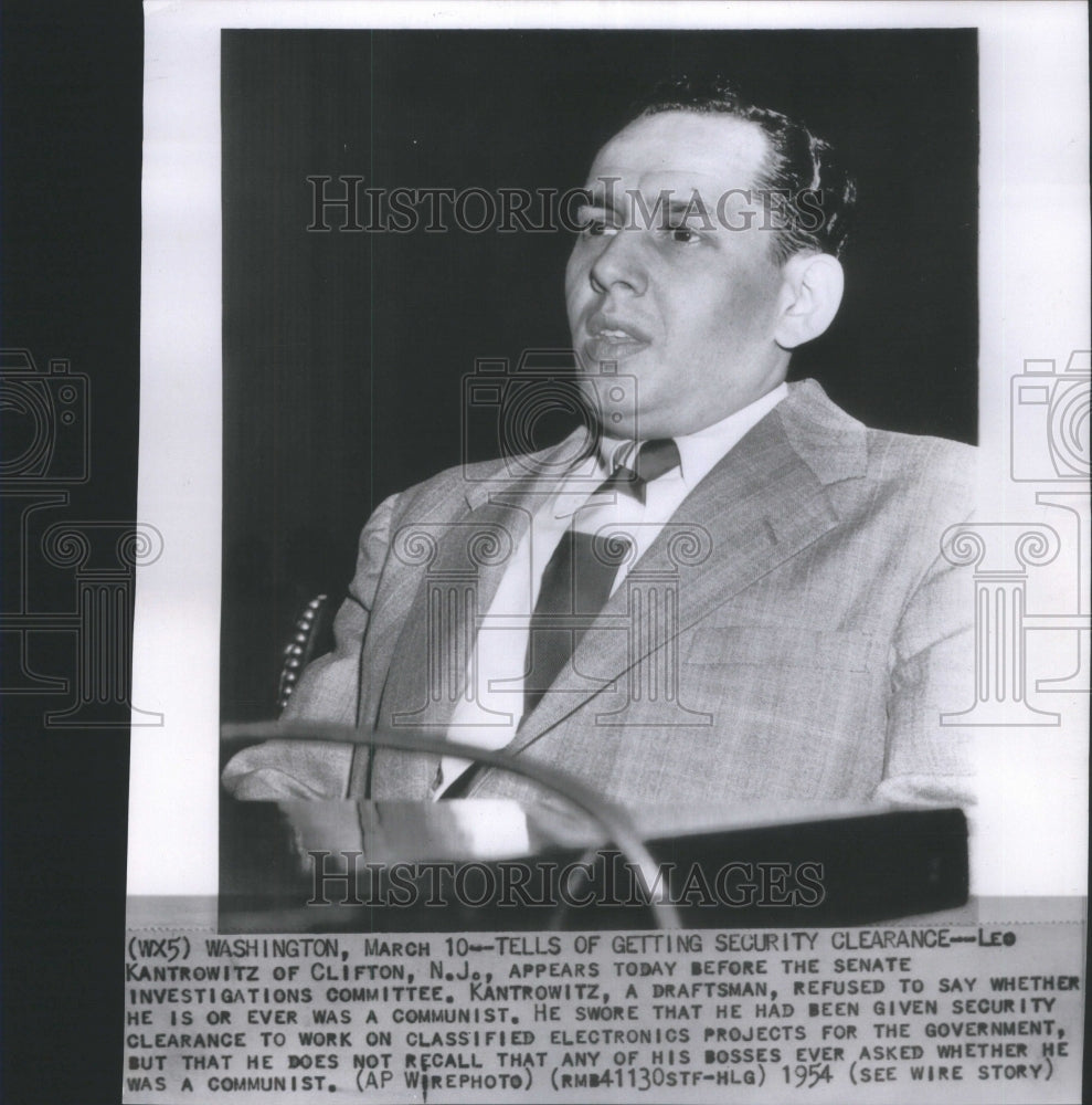 1954 Leo Kantrowitz Clifton Senate - Historic Images