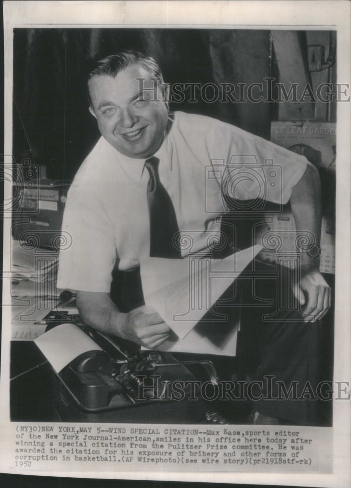 1952, Max Kase Editor New York Journal- RSA23977 - Historic Images