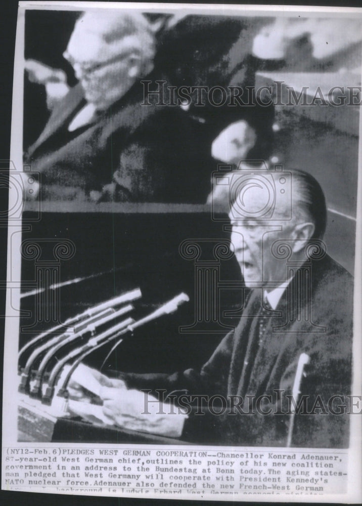 1963, Chancellor Konard Adenauer German- RSA24107 - Historic Images