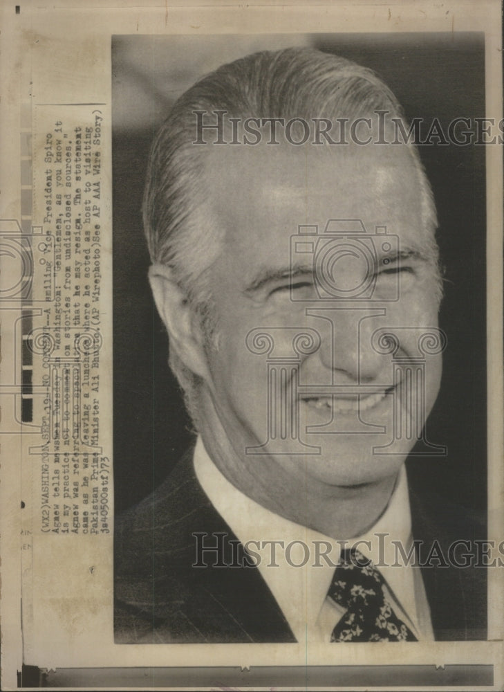 1973 Press Photo Spiro Theodore Agnew Vice President- RSA24205 - Historic Images