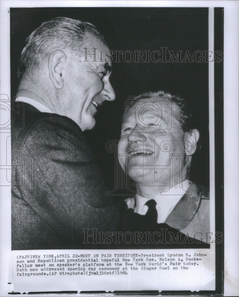 1964 Press Photo President Lyndon Johnson Rockefeller- RSA24473 ...