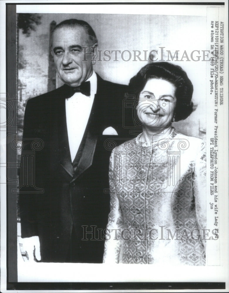 1970 Press Photo Former President Lyndon Johnson Lady B- RSA24479 - Historic Images