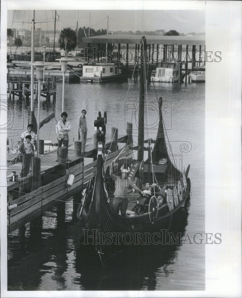 1978 Viking ship Maderia Beach Municipal Ma - Historic Images