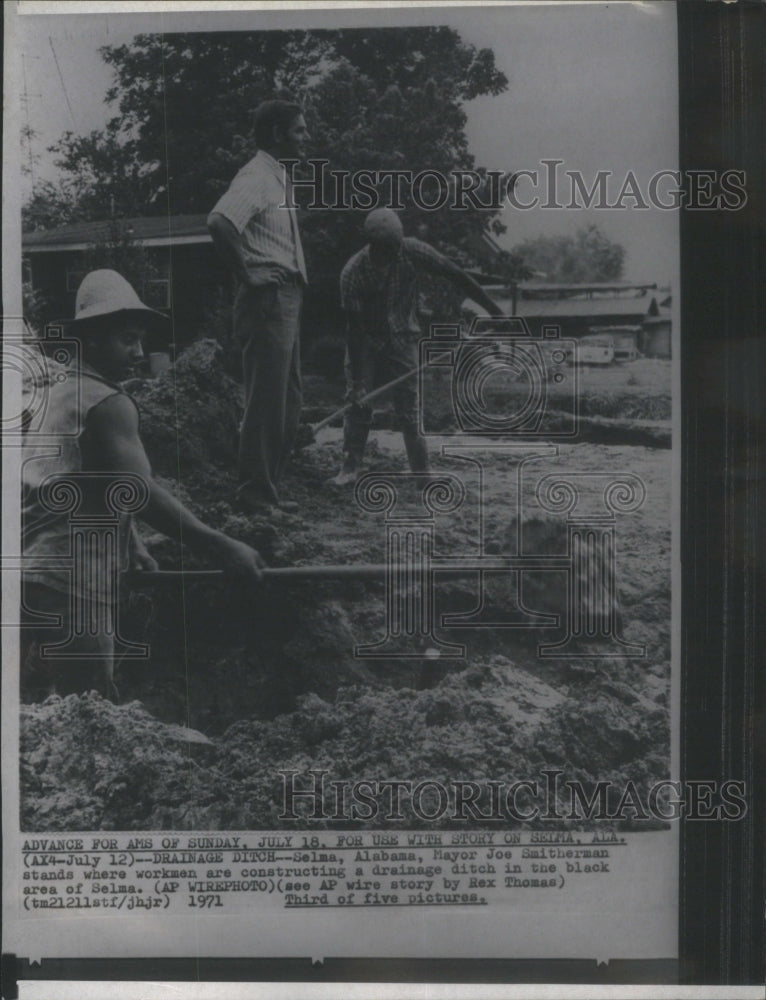 1971 Alabama Mayor Joe Smitherman Ditch Bla - Historic Images