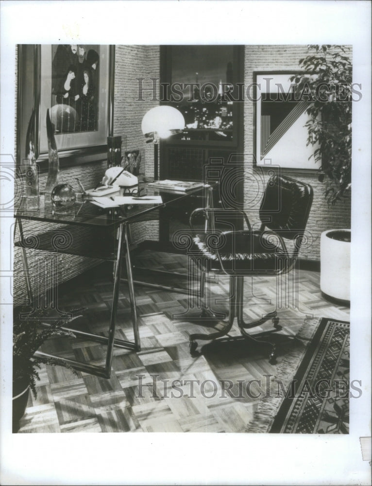 1988 Parquet Flooring/Dhurry Rug/Grass Clot - Historic Images