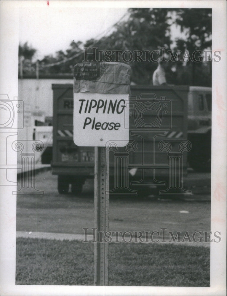 1968 Sign Encourages Residents To Tip-Historic Images