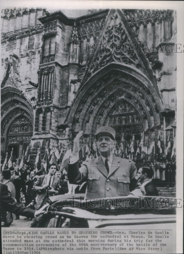 1964 French President Charles de Gaulle Wav - Historic Images