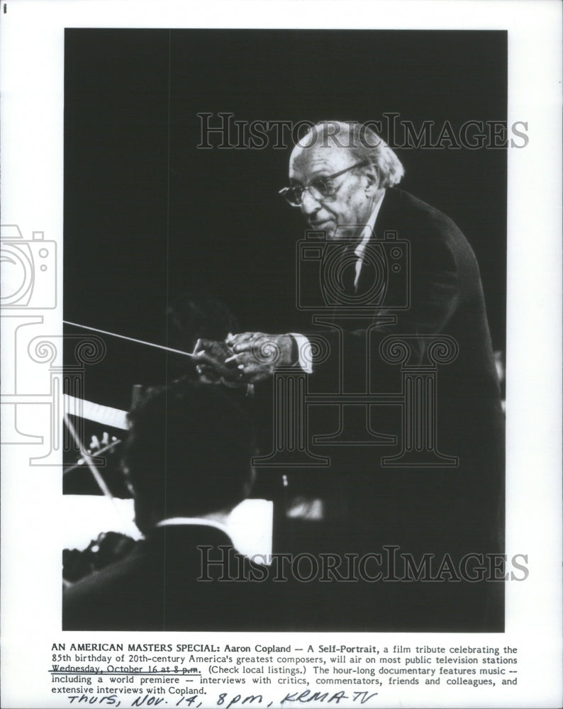 1985 Aaron Copland American Composer Conduc - Historic Images