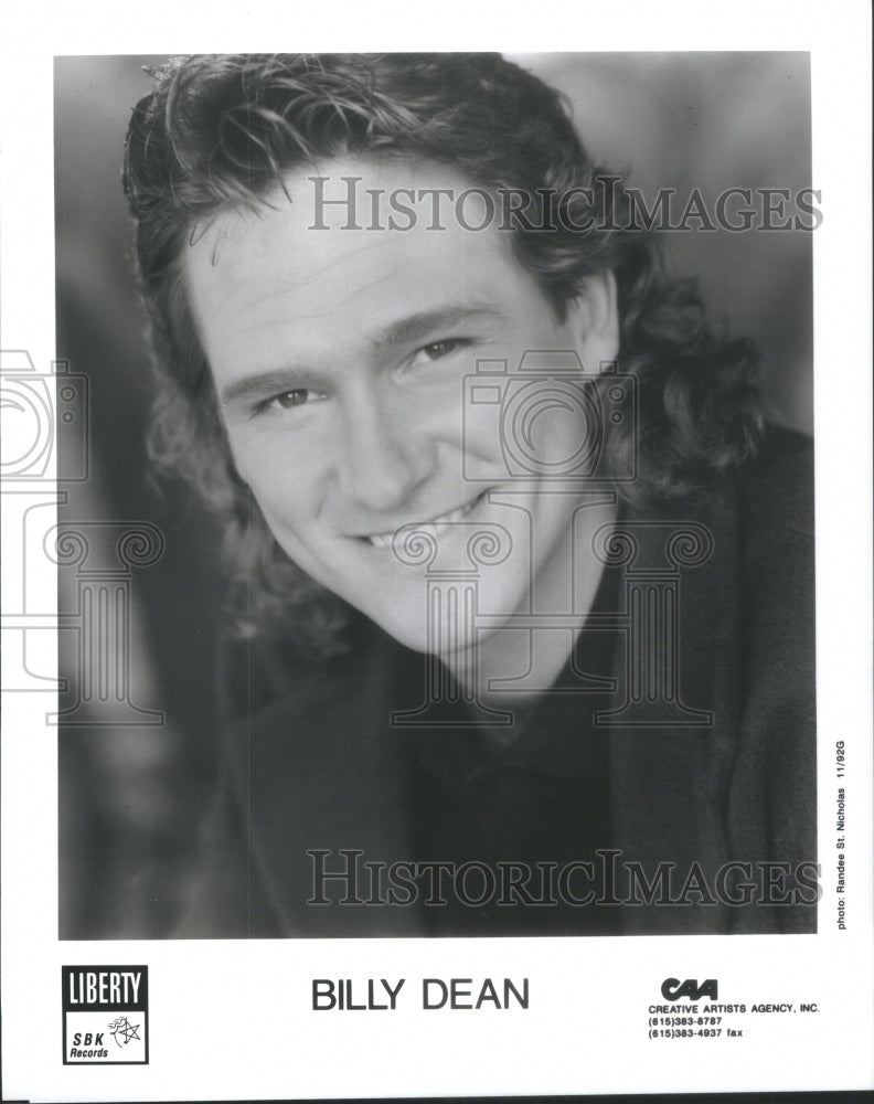 1992 Billy Dean American Country Music Sing - Historic Images