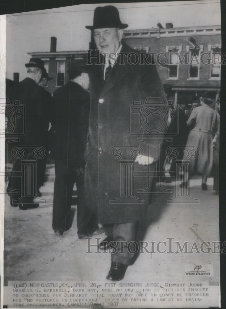 1937 Circuit Judge Charles Marshall Dark Ha - Historic Images