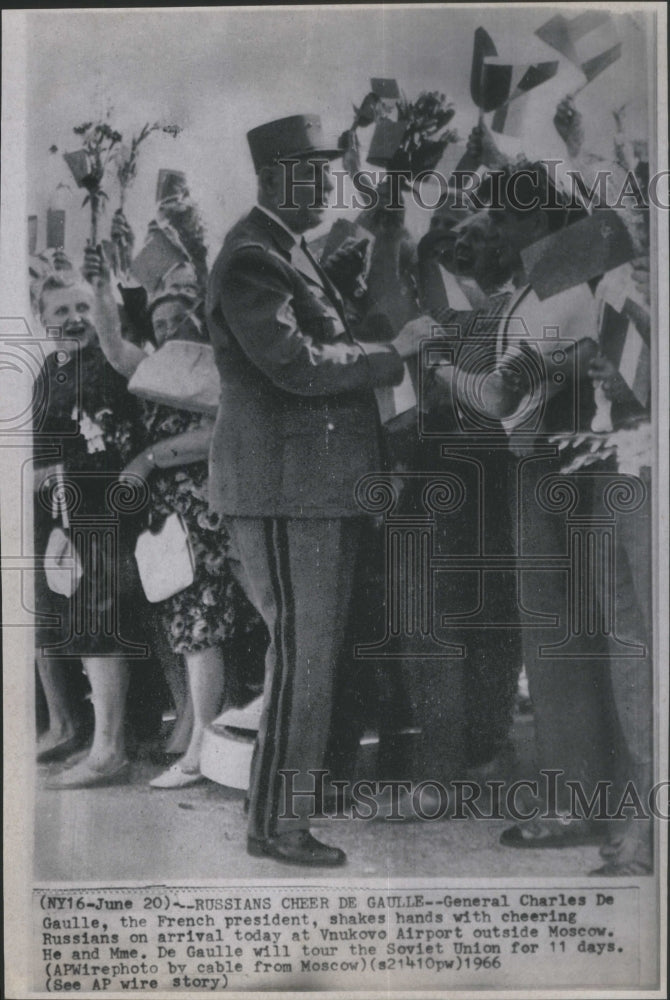 1966 Press Photo General Charles De Gaulle French Presi- RSA26149 - Historic Images