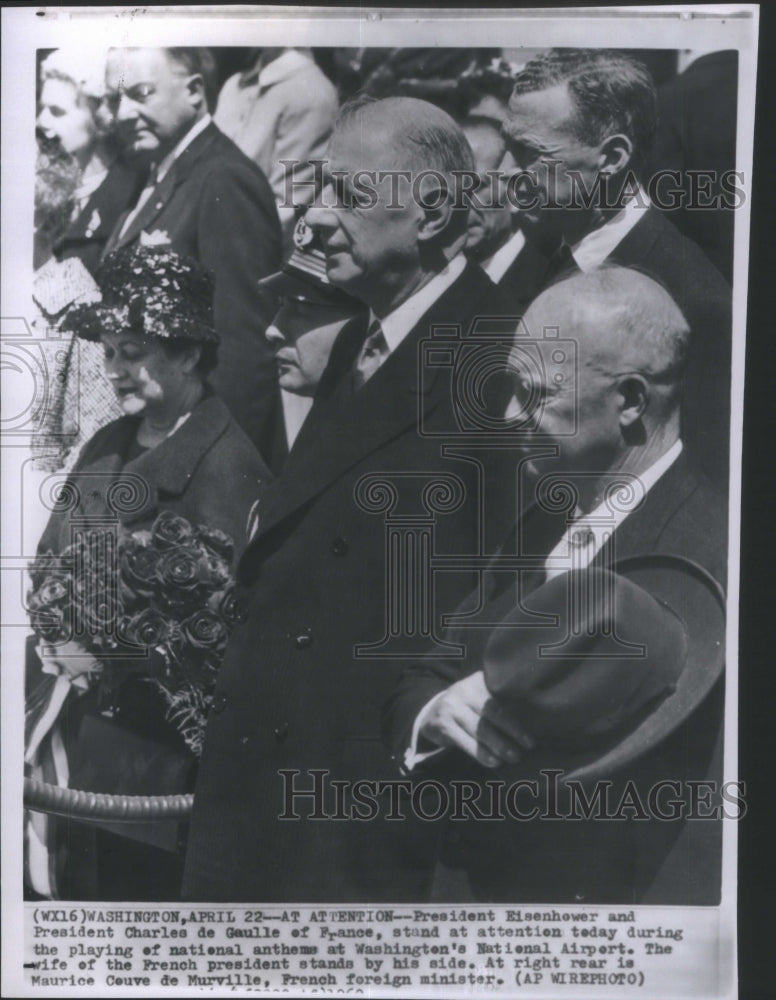 1960 President Eisenhower Charles De Gaulle - Historic Images