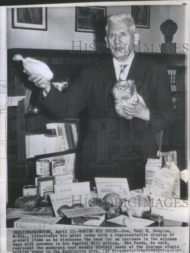 1961 Press Photo Senator Paul Douglas- RSA26663 - Historic Images