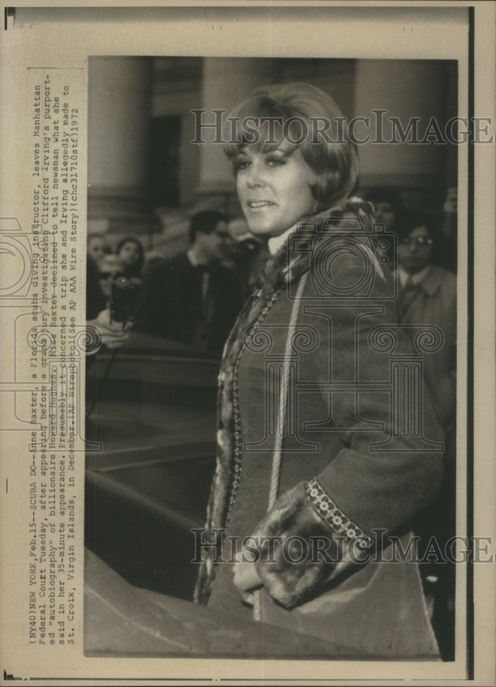 1972 Press Photo Anne Baxter/Clifford Irving/Grand Jury- RSA27415 - Historic Images