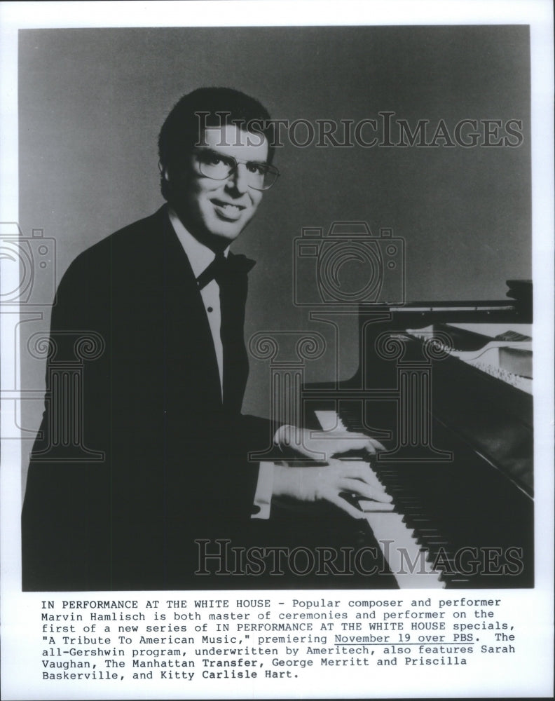 1987 Press Photo Marvin Hamlisch - Historic Images