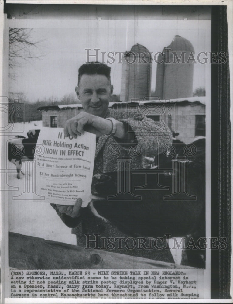 Cow milk strike Poster Roger Kayhart Nation - Historic Images