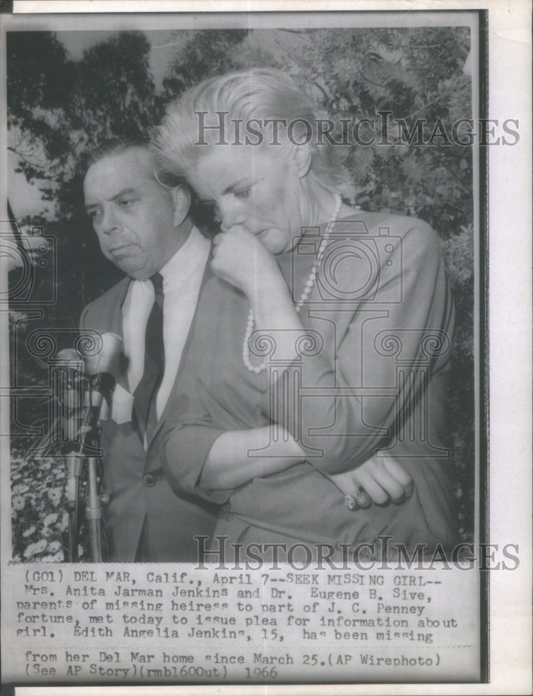 1966 Press Photo Mrs Anita Jarman Jenkins Dr Eugene Siv- RSA27833 - Historic Images