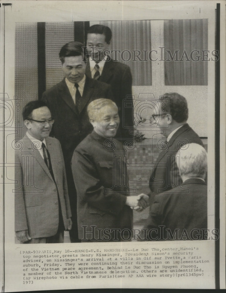 1973 Press Photo Le Duc Tho Hanoi Nixon Henry Kissinger- RSA27949 - Historic Images