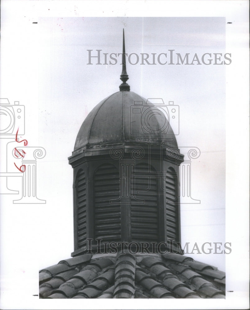 1964 Weather Centerpiece St Mary Catholic C - Historic Images