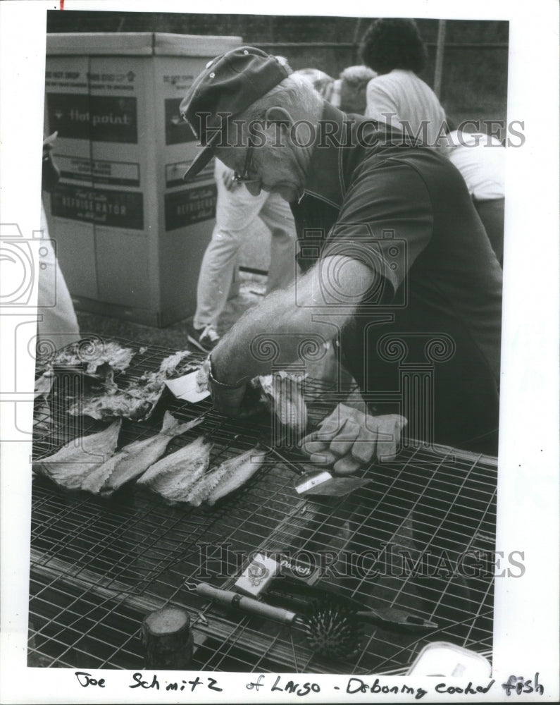 1983 Seafood workshop fish demonstration La - Historic Images