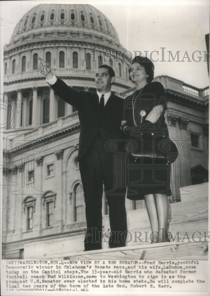 1964 Youngest Senator Harris With Wife-Historic Images
