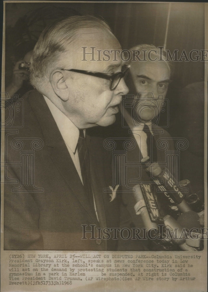 1968 Columbia University President Grayson - Historic Images