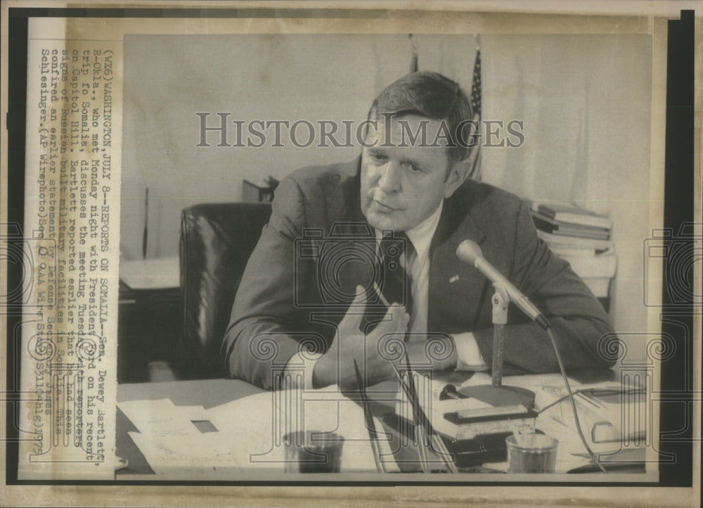 1975 Press Photo Dewey Bartlett, Oklahoma Republican Se- RSA28679 - Historic Images