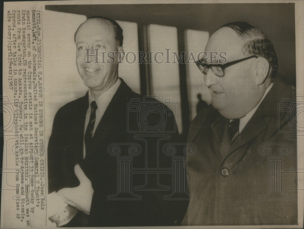 1967 Erwin Baumgarten, UN Representative It - Historic Images