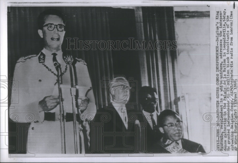 1960 Belgium King Baudouin Leopoldville - Historic Images