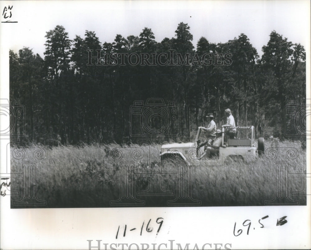 1978 Lake Tarpon Visitors Driving Jeep - Historic Images