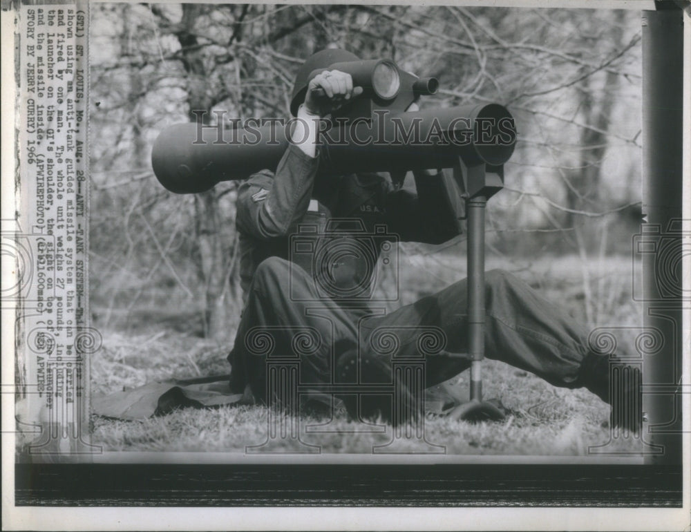 1966 Anti tank System soldier missile man - Historic Images