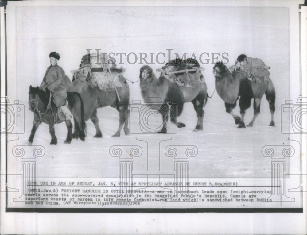 1964 Freight Handler Mongolia Snow Country - Historic Images