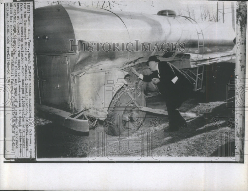 1967 W. E. Coleman Inspects Tanker Damage - Historic Images