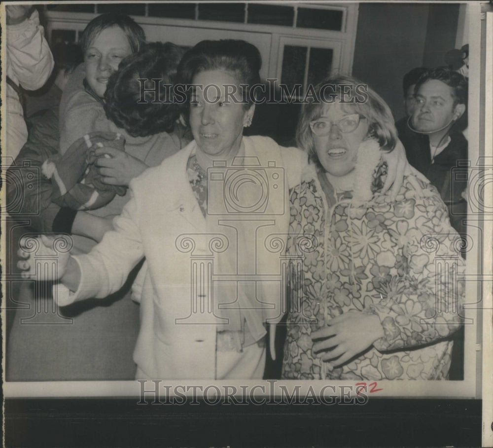 1968 Student With Mother Rescued Snowstorm - Historic Images