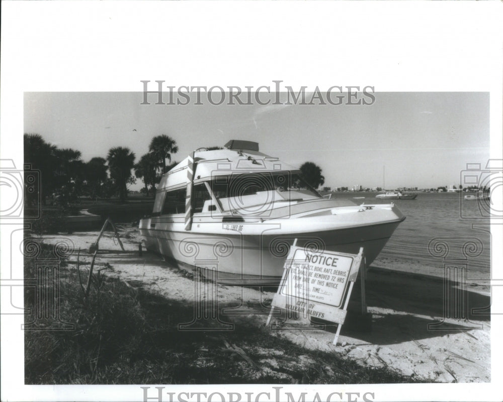 1988 Boat impounded claim owner harbor lake - Historic Images