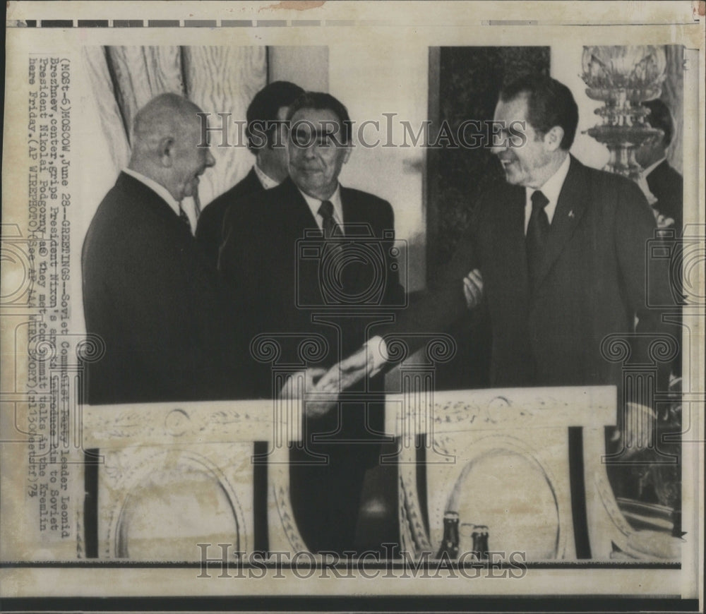 1974 Soviet Communist Party Leader W Nixon-Historic Images