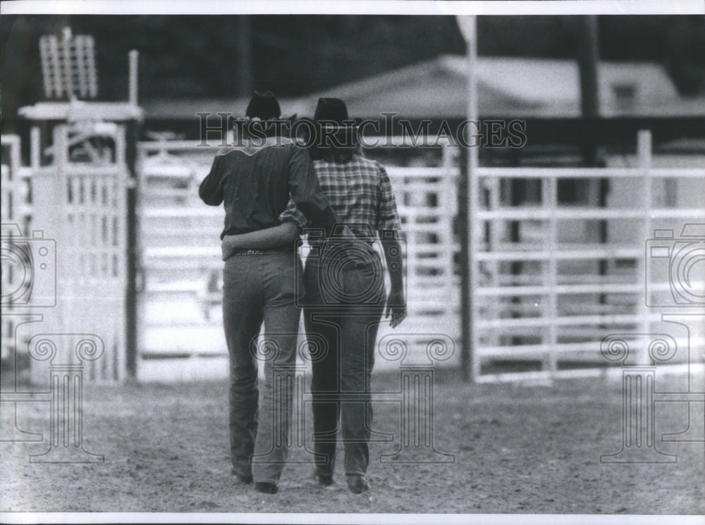 1982 St Petersburg Rodeo Cowboy Couple - Historic Images