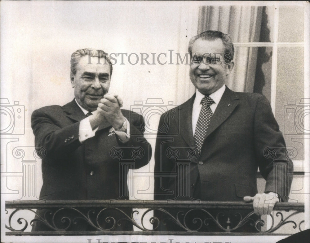 1973 Leonid Brezhnev &amp; Richard Nixon - Historic Images