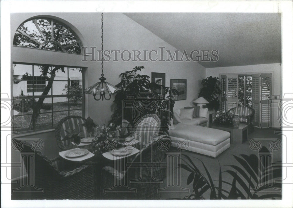 1984 Press Photo living dining award winning Villa Bayt - Historic Images