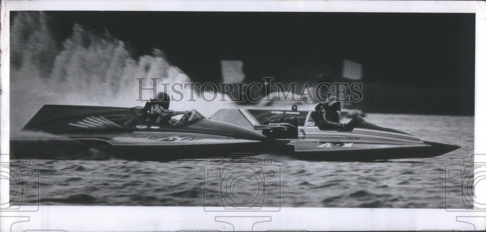 1981 Press Photo Van Deman Boat Racing - Historic Images