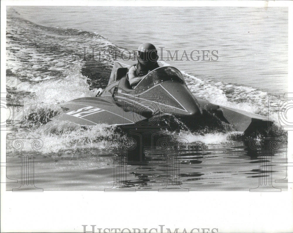 1986 Press Photo South land Regatta races Maggiore Lake - Historic Images