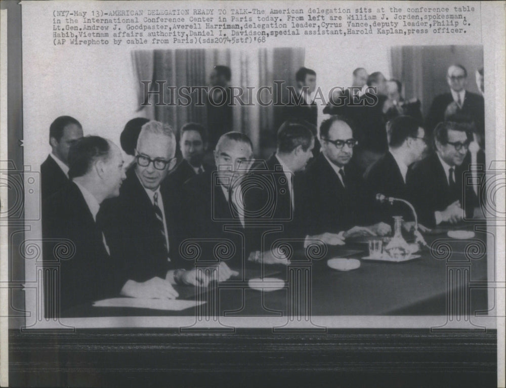 1968 Press Photo American Delegation International Conf- RSA30303- Historic Images