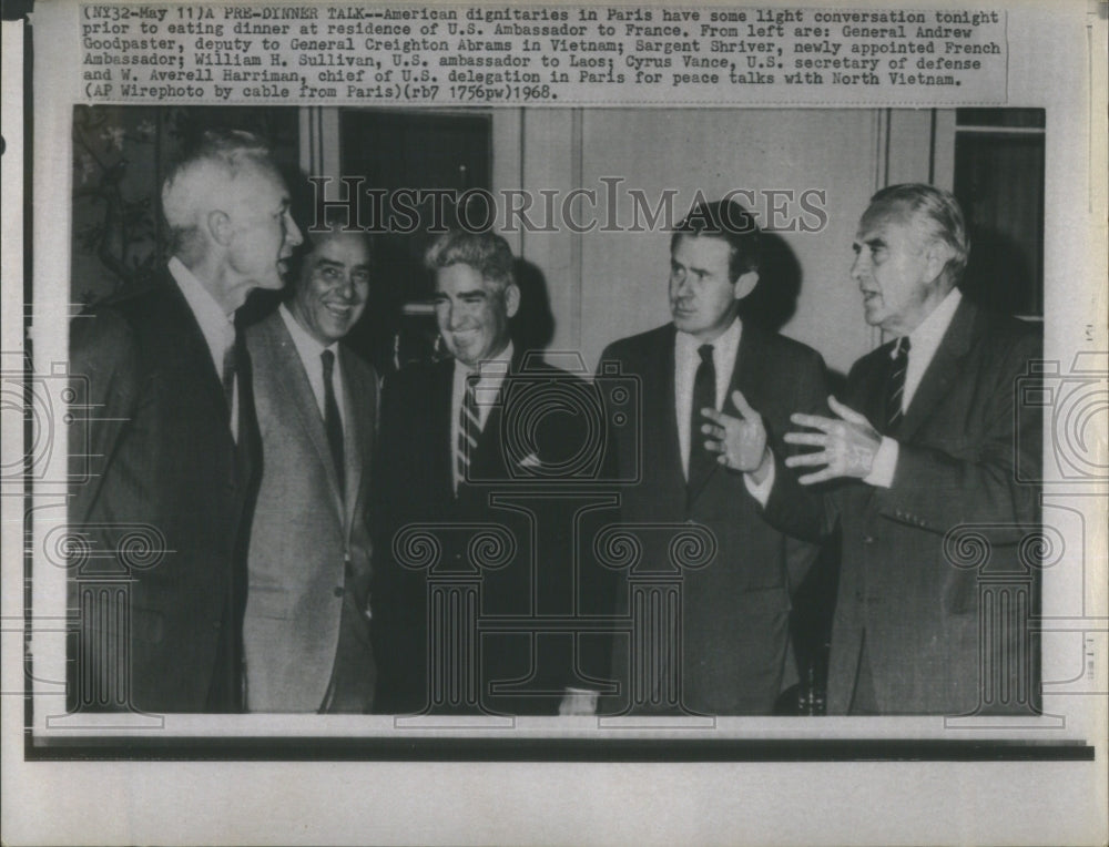 1968 American dignitaries US Ambassador - Historic Images